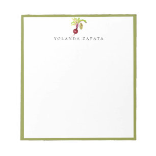 Bloc-note Aquarelle Beet Green encadré