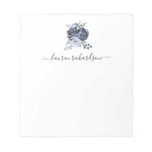 Bloc-note Aquarelle bleue du bouquet   florale
