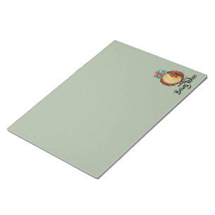 Bloc-note Aquarelle Chouette magique avec plumes arc-en-ciel