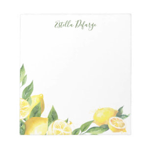 Bloc-note Aquarelle Citron
