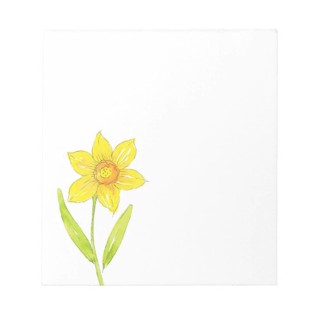 Bloc-note Aquarelle Daffodique 2 (Devant)