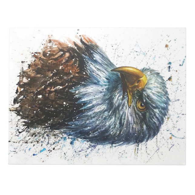Bloc-note Aquarelle d'aigle américain (Devant)