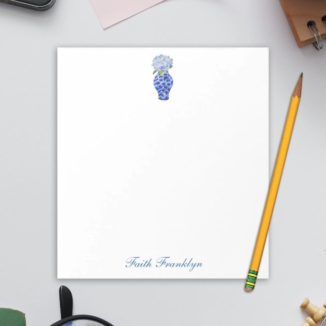Bloc-note Aquarelle de jarre de gingembre personnalisée Hydr (Créateur téléchargé)