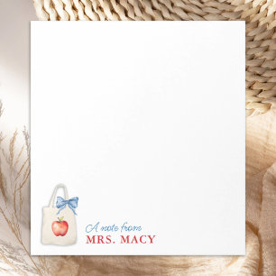 Bloc-note Aquarelle de l'enseignant personnalisé Fourre-tout