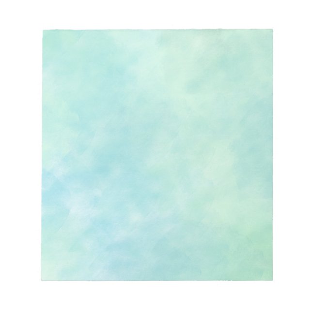 Bloc-note Aquarelle de teinture bleu à la menthe Aqua (Devant)