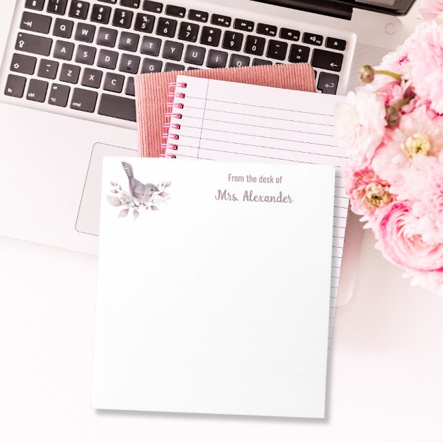 Bloc-note Aquarelle Du Bureau De La Botanique Féminine (Créateur téléchargé)