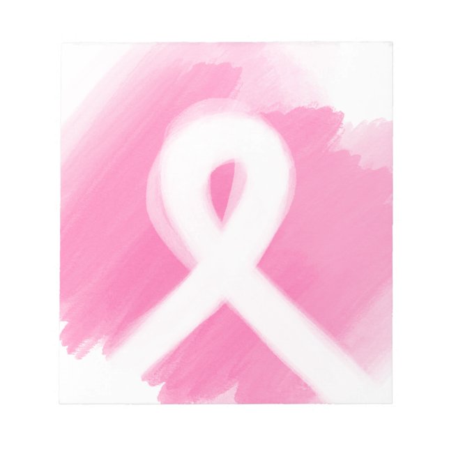 Bloc-note Aquarelle du ruban de sensibilisation au cancer du (Devant)