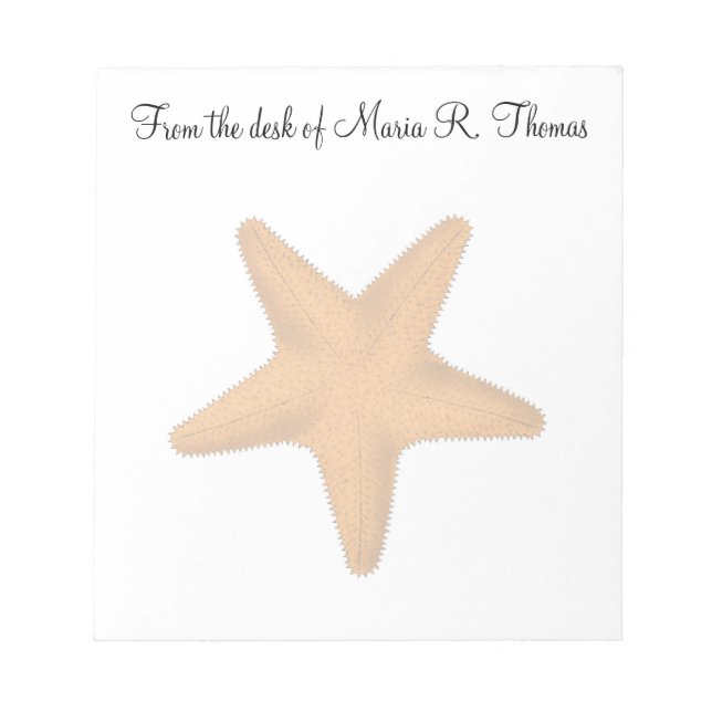 Bloc-note Aquarelle Elégante Vie marine moderne Starfish (Devant)