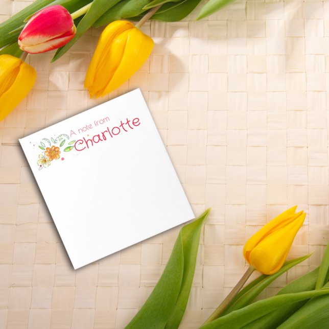 Bloc-note Aquarelle fleur sauvage du pays Boho (Créateur téléchargé)