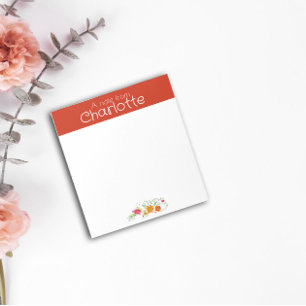 Bloc-note Aquarelle fleur sauvage vintage rouge