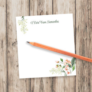 Bloc-note Aquarelle Fleurs de Pêcher Personnalisé