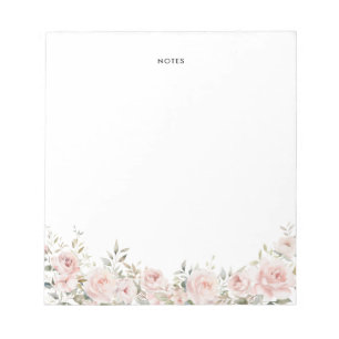 Bloc-note Aquarelle Fleurs Roses Roses Roses Roses Rouges Pe