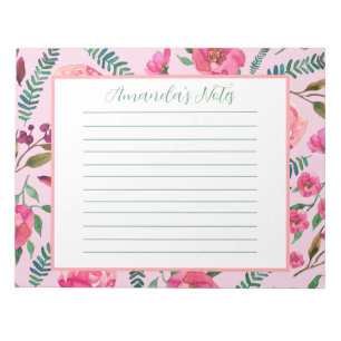 Bloc-note Aquarelle Floral