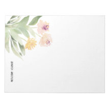 Aquarelle Floral Moderne de Printemps avec Feuilla