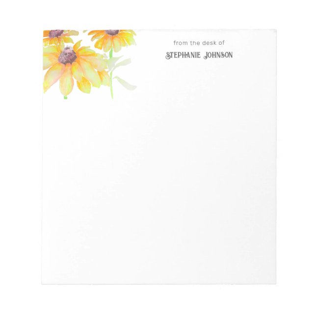 Bloc-note Aquarelle florale (Devant)