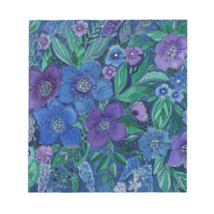 Bloc-note Aquarelle, jardin fleuri
