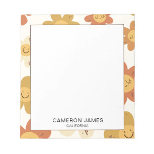 Bloc-note Aquarelle mignonne moderne motif floral