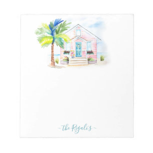 Bloc-note Aquarelle mignonne Pink Beach House Notes Pads