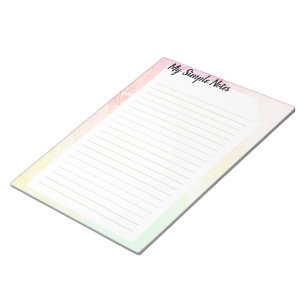 Bloc-note Aquarelle Pastel My Simples Notes