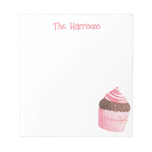 Bloc-note Aquarelle Peppermenthe Cupcake Notepad de Noël