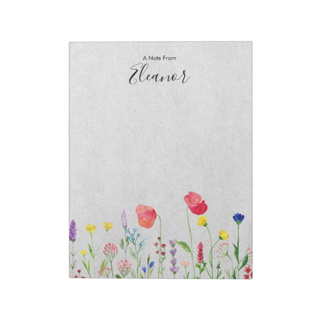Bloc-note Aquarelle personnalisée (Tourné)