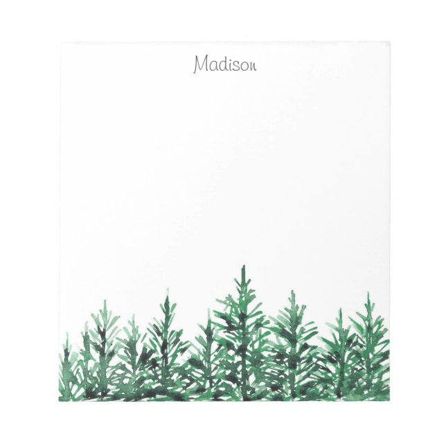 Bloc-note Aquarelle Pine Arbres (Devant)