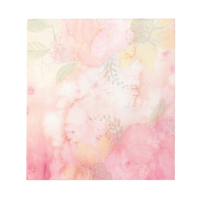 Bloc-note Aquarelle rose Arrière - plan floral (Devant)
