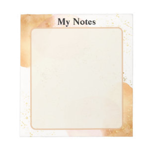 Bloc-note Aquarelle Rose Beige Bloc-note My Notes
