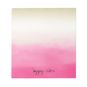 Bloc-note Aquarelle rose Glam Or Tie Dye