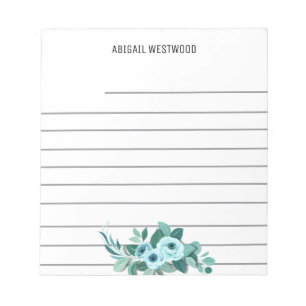 Bloc-note Aquarelle rose Maman Nom personnalisé