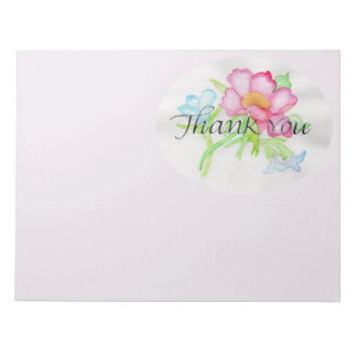 Bloc-note Aquarelle rose Rose sauvage Mini bouquet floral TY