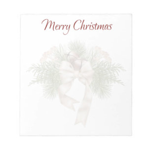 Bloc-note Aquarelle rouge Boho Joyeux Notepads de Noël