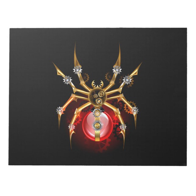 Bloc-note Araignée en vapeur noire (Devant)