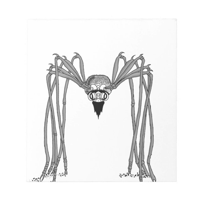 Bloc-note araignée . noir et blanc (Devant)