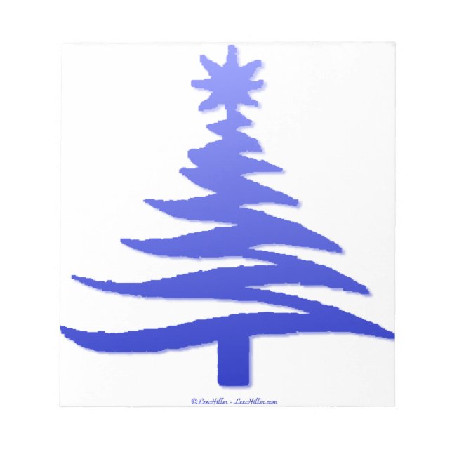 Bloc-note Arbre de Noël Cobalt bleu (Devant)