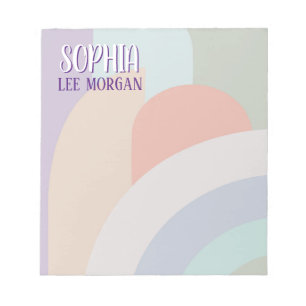 Bloc-note Arc-en-ciel de Boho Pastel