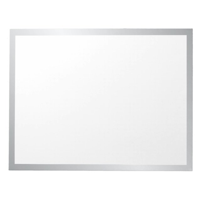 Bloc-note Argent blanc élégant (Devant)