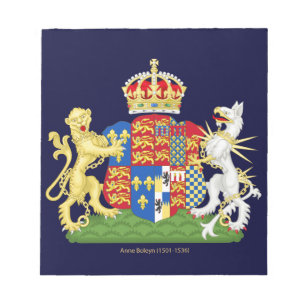 Bloc-note Armoiries Anne Boleyn