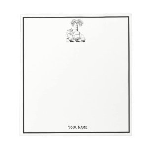 Bloc-note Armoiries de Preppy Heraldic Camel Palm Tree