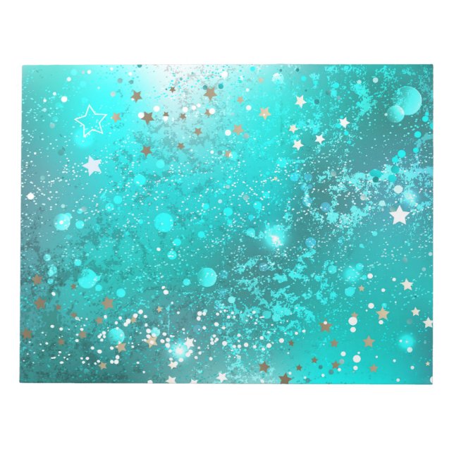 Bloc-note Arrière - plan à huile Turquoise de la menthe (Devant)