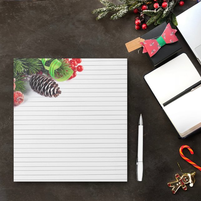 Bloc-note arrière - plan des ornements de Noël (Créateur téléchargé)