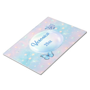 Bloc-note Arrière - plan étoilé bleu-rose