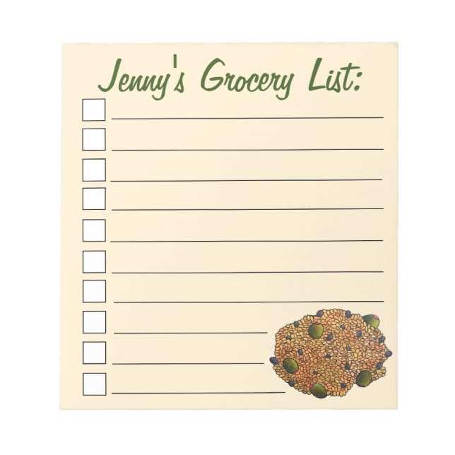 Bloc-note Arroz con Gandules Pois de riz alimentaire portori (Devant)