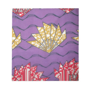 Bloc-note Art africain Abstrait : Vagues de passion violette