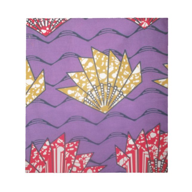 Bloc-note Art africain Abstrait : Vagues de passion violette (Devant)