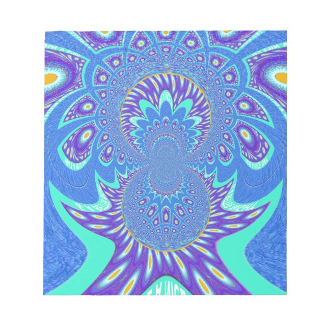 Bloc-note Art bleu moderne (Devant)