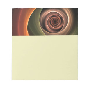 Bloc-note Art fractal moderne de couleurs chaudes en spirale