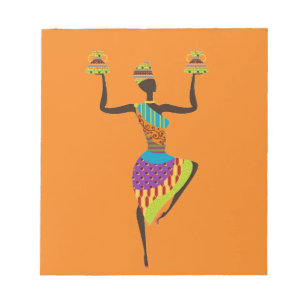 Bloc-note art tribal africain féminin