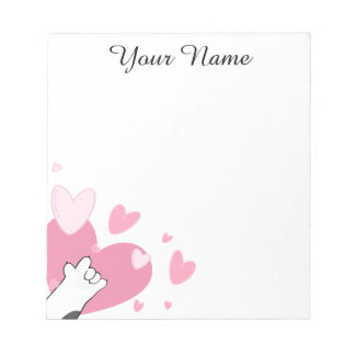 Bloc-note ASL personnalisé I Love You Kitten Hearts Bloc-not