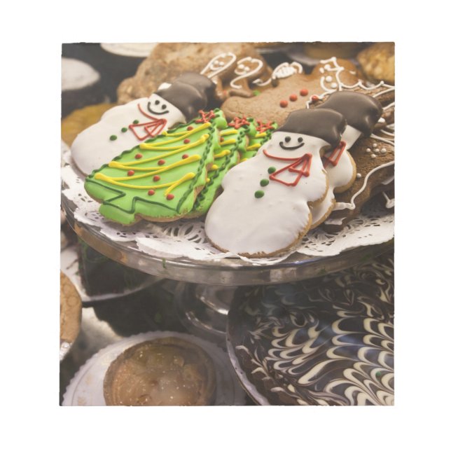 Bloc-note Assiette de biscuits de Noël frais (Devant)